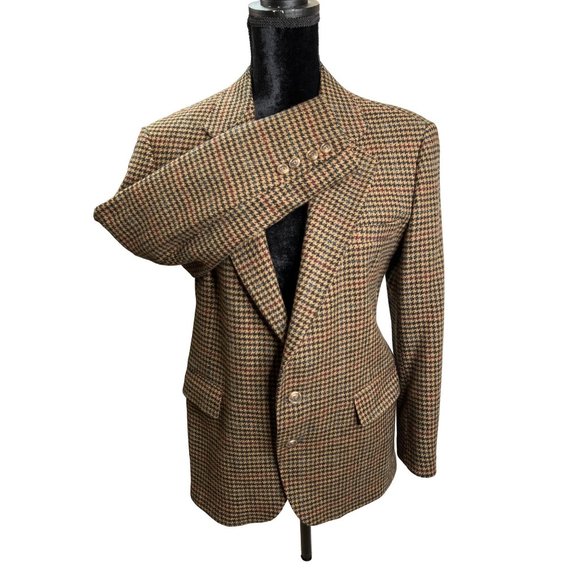 Polo Ralph Lauren Jackets & Blazers - Polo Ralph Lauren Houndstooth Blazer Jacket Notched Collar Women Size 10